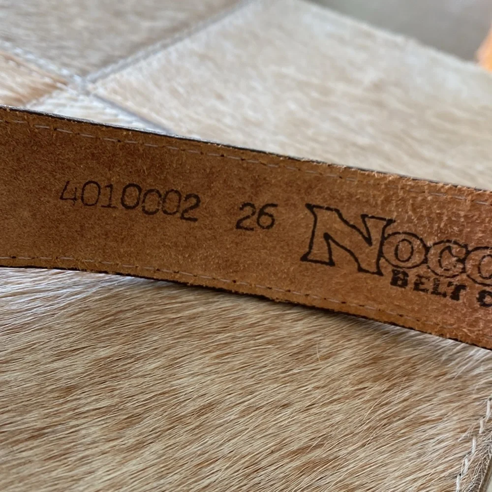 Nocona Boys Western Horse Buckle Embossed Leather Belt. Made in Texas. Size 26
